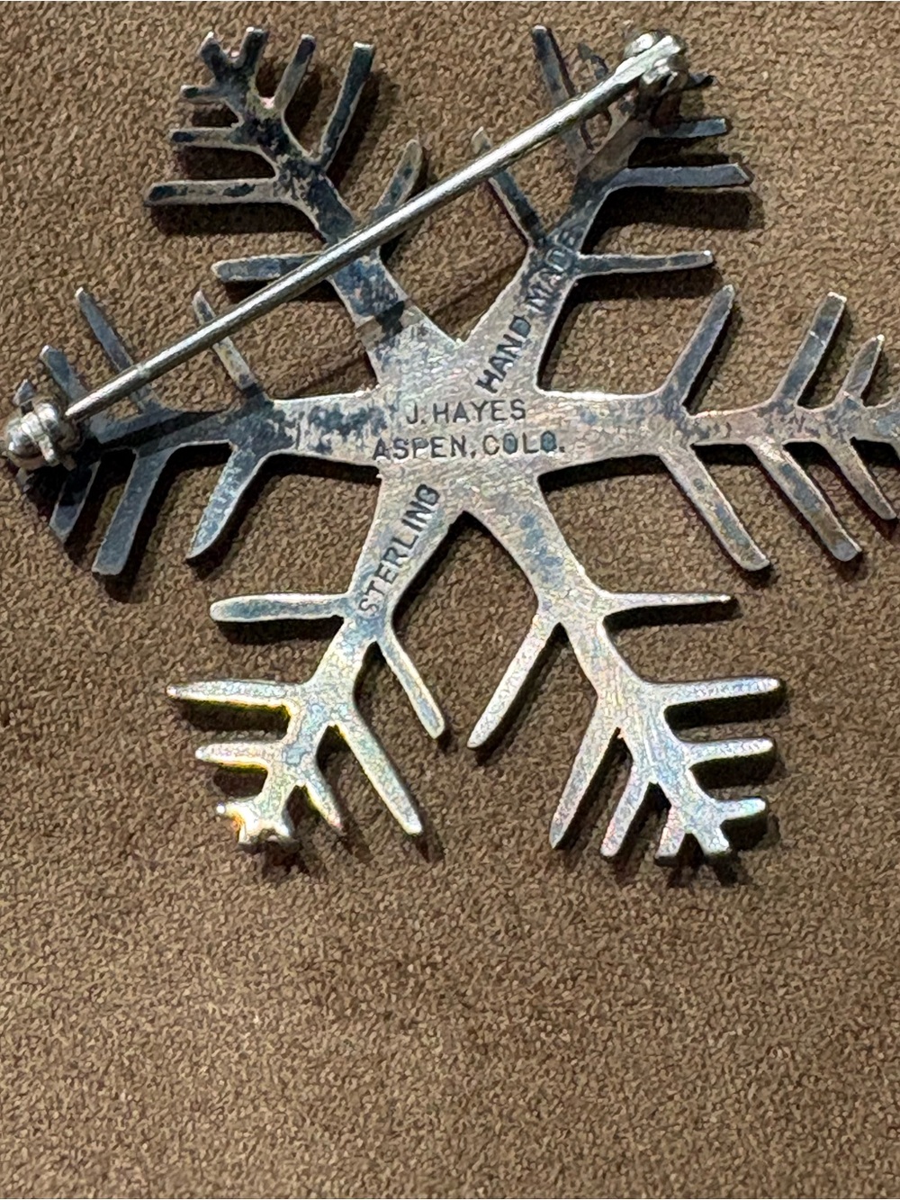 J. Hayes Aspen Sterling Snowflake Pin - Silver